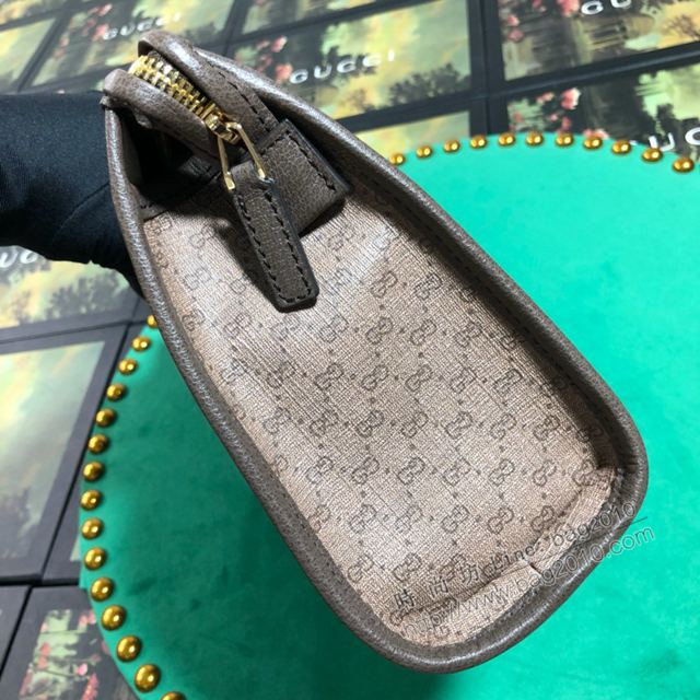 Gucci包 古馳手包 575183啡膠 Gucci新款手拿包  gudj1154